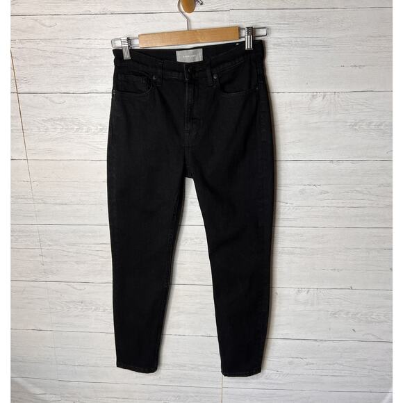 Everlane Jeans Womens Size 27 Black Ankle Denim Tapered Everyday Simple - Picture 3 of 16